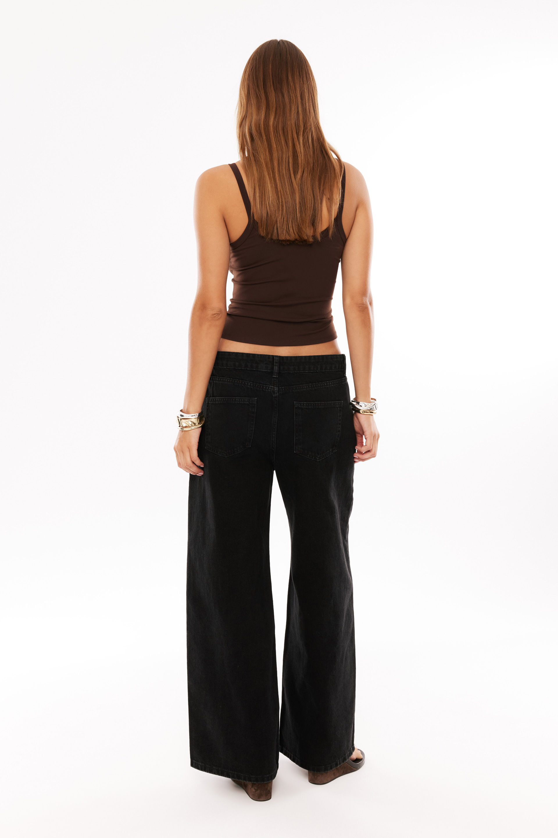 Low Rise Baggy Jean washed black