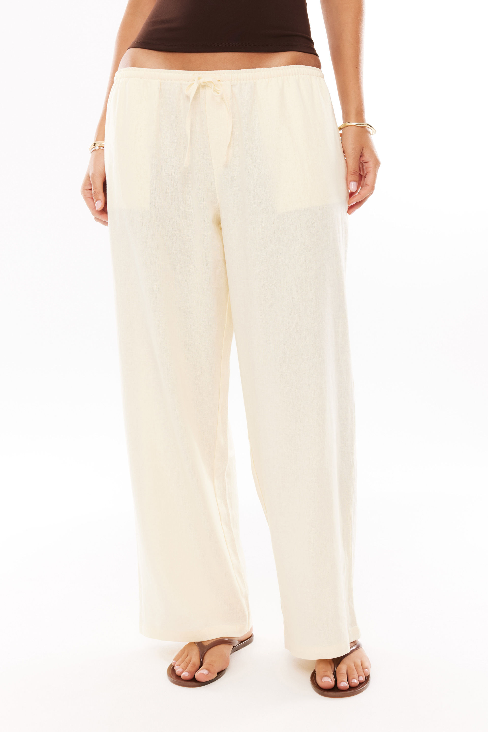 Henley Relaxed Linen Pant yellow dream