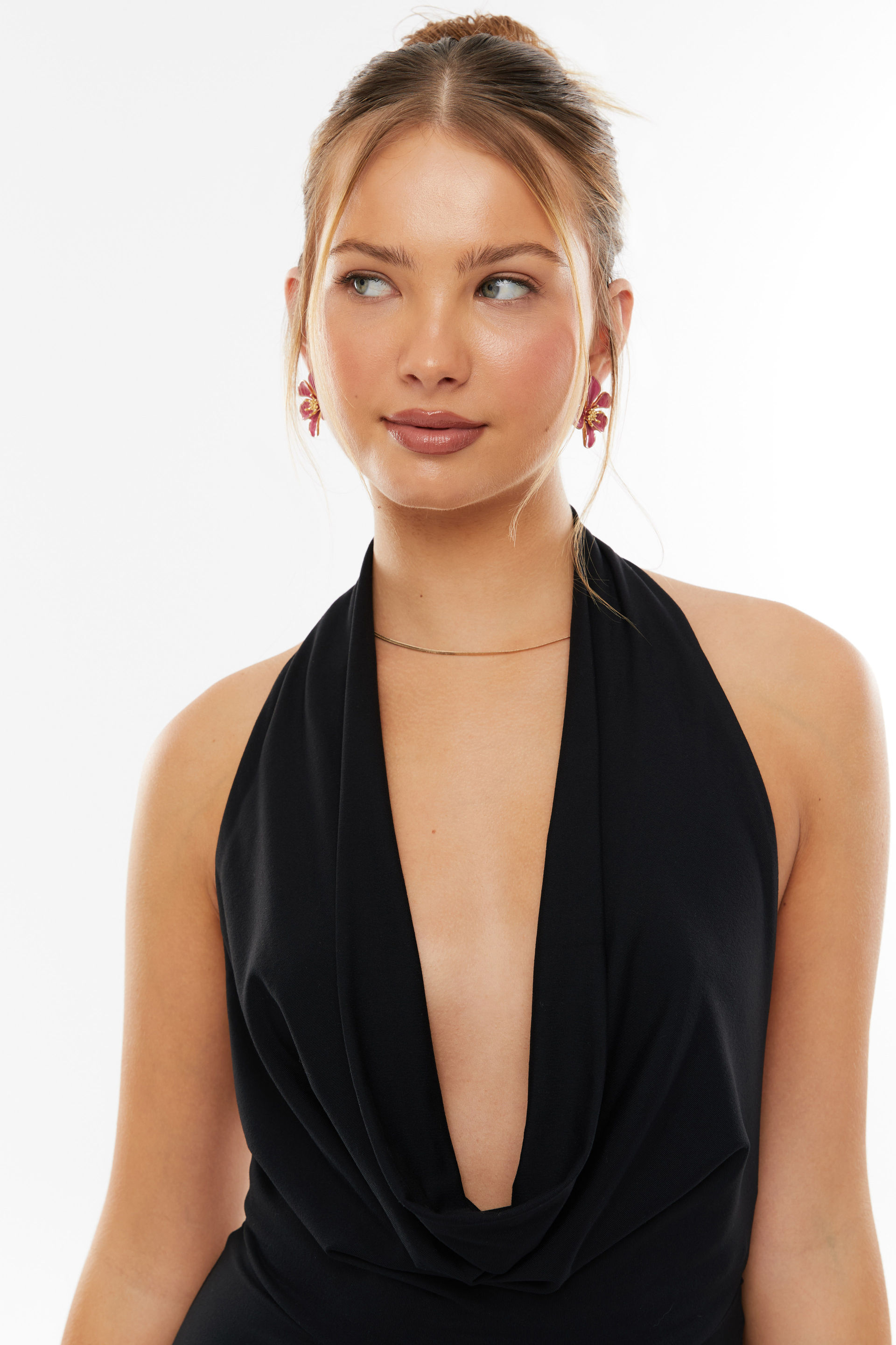 Karina Super Smooth Cowl Maxi Dress black