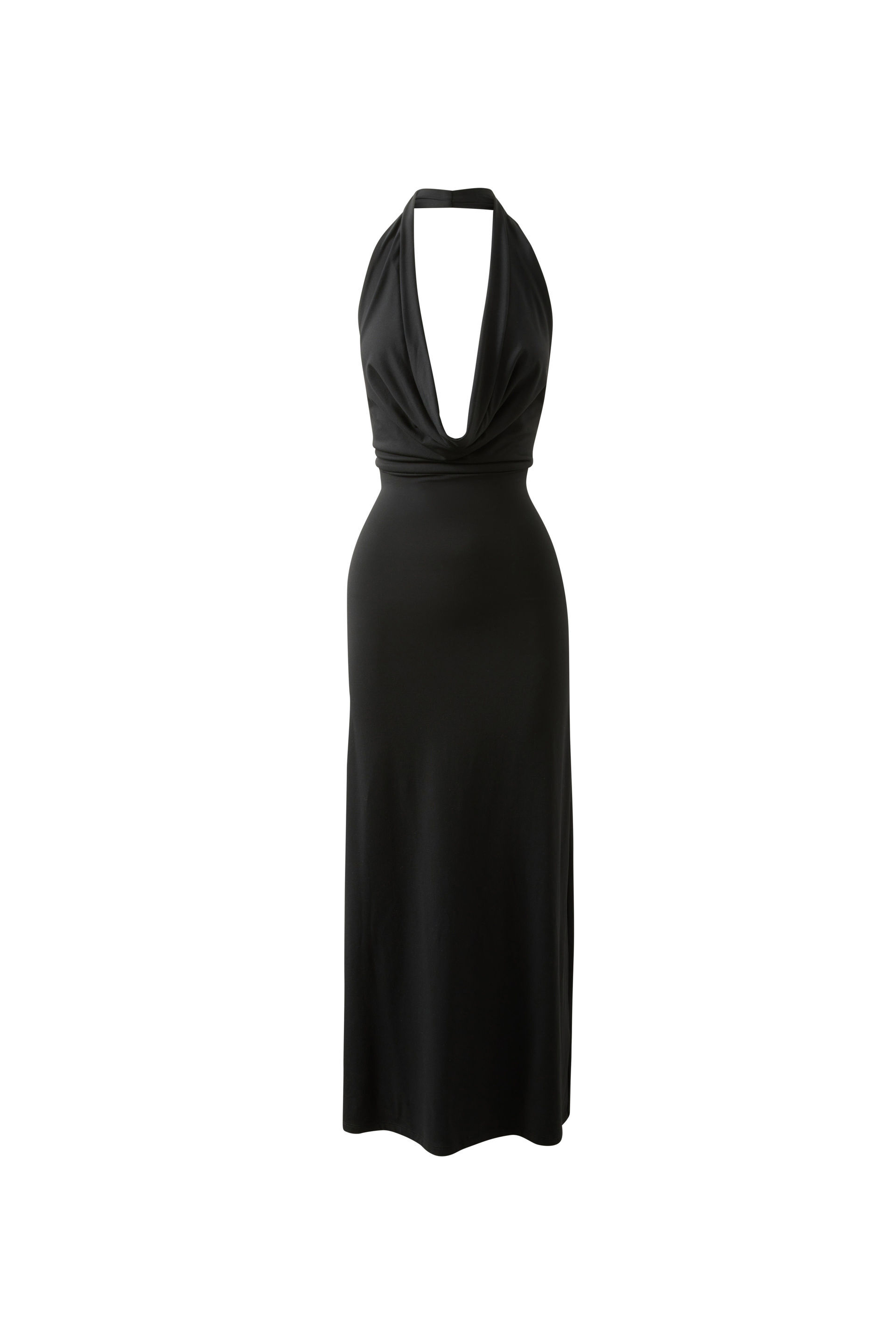 Karina Super Smooth Cowl Maxi Dress black