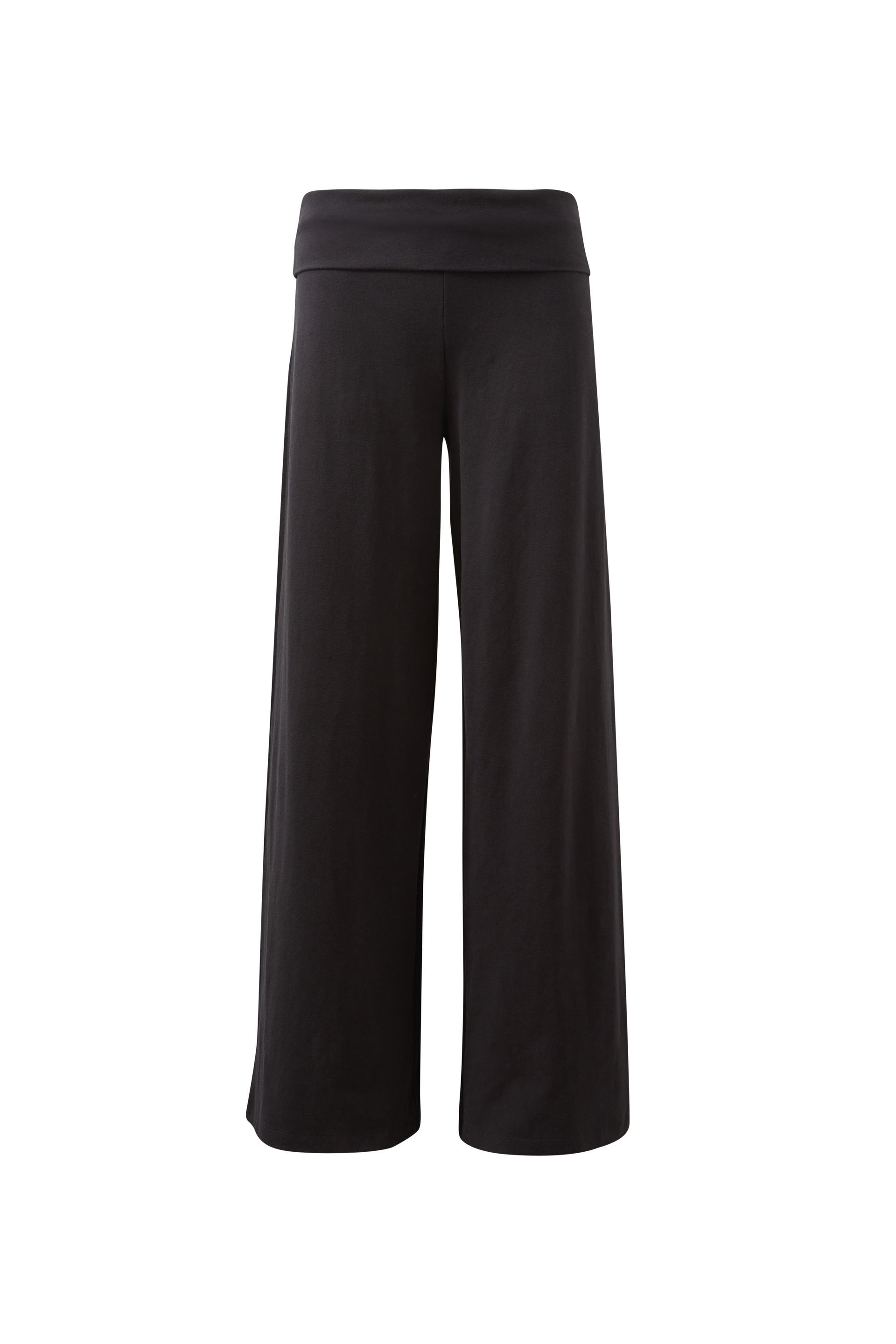 Fold Back Wide Leg Pant black